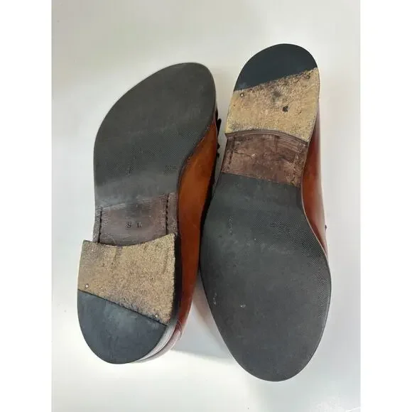 Mezlan Santander Cognac Brown Tassel Loafers Made in Spain Men's Shoes Size 9 W - Picture 11 of 12